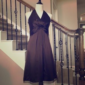 NWT ANN TAYLOR 100% Silk Chocolate Dress